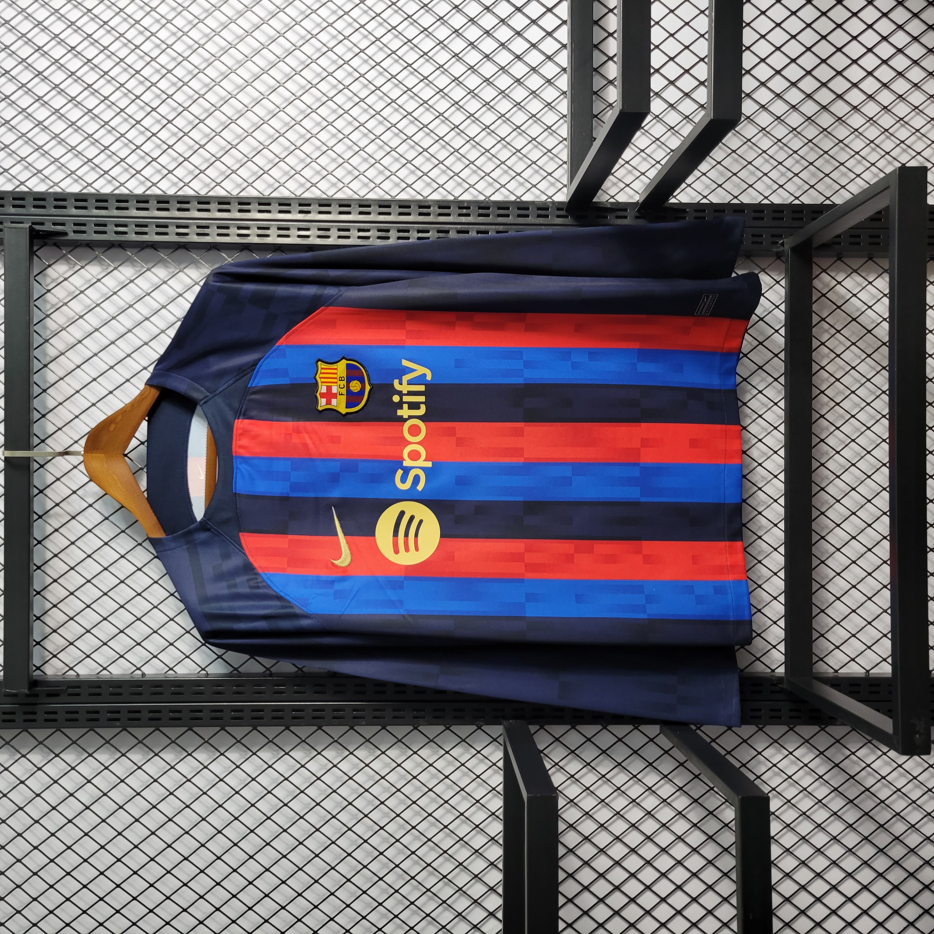 22-23 Barcelona Home Long Sleeve Fans Jersey